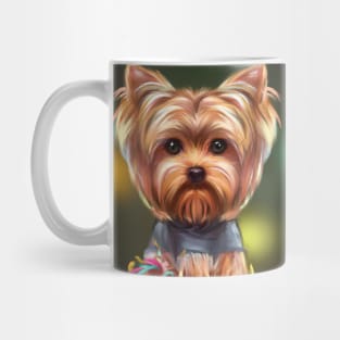 Cute Yorkshire Terrier Drawing Mug